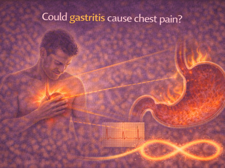 Could gastritis cause chest pain?