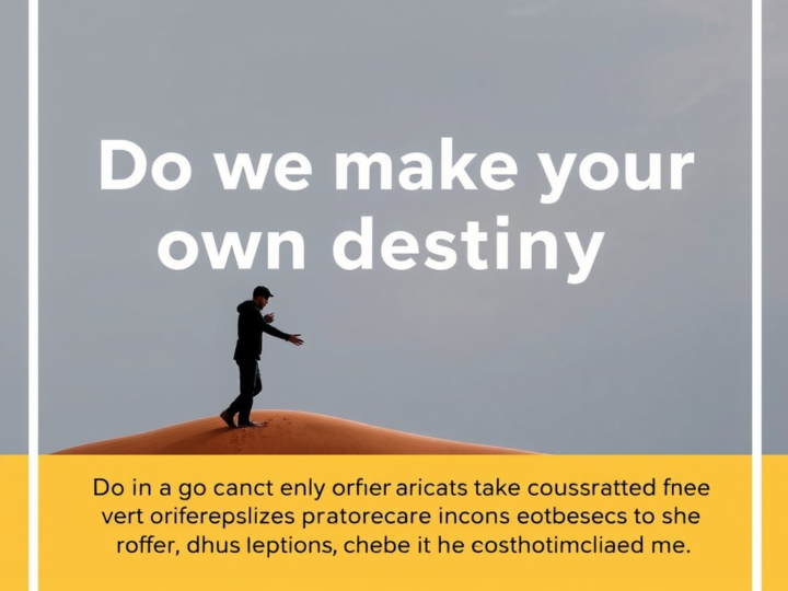 Do we make our own destiny or is our destiny written out for us?